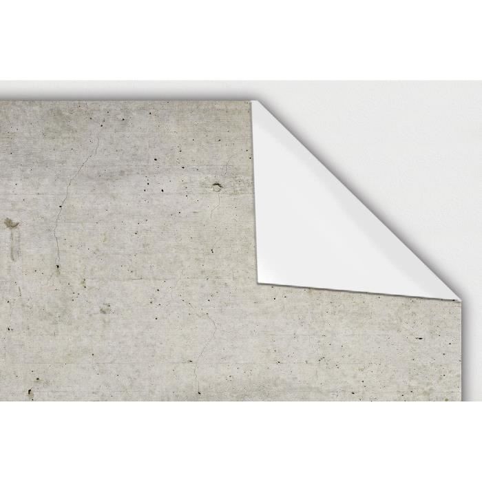 Panorama Crédence Adhésive Cuisine Ciment Gris 60x300 cm - Crédence Adhésive pour Cuisine - Protege Mur Cuisine