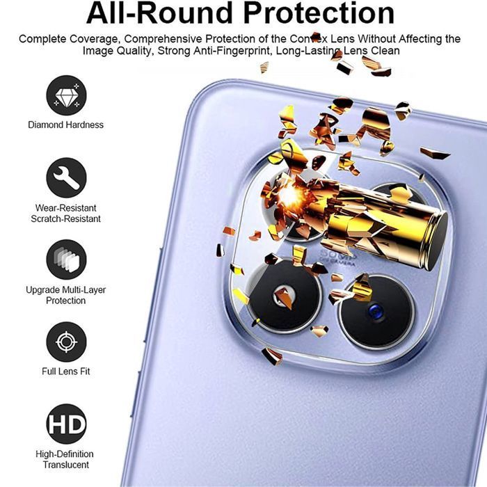 2 Verres Trempés Caméra pour Xiaomi Redmi Note 15 Pro Plus 5G - Protection Anti-Rayures 9H Antichoc