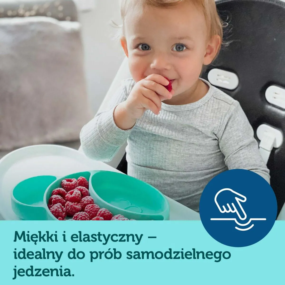 Canpol Babies Talerzyk Silikonowy, Trójdzielny z Przyssawką Miś Różowy