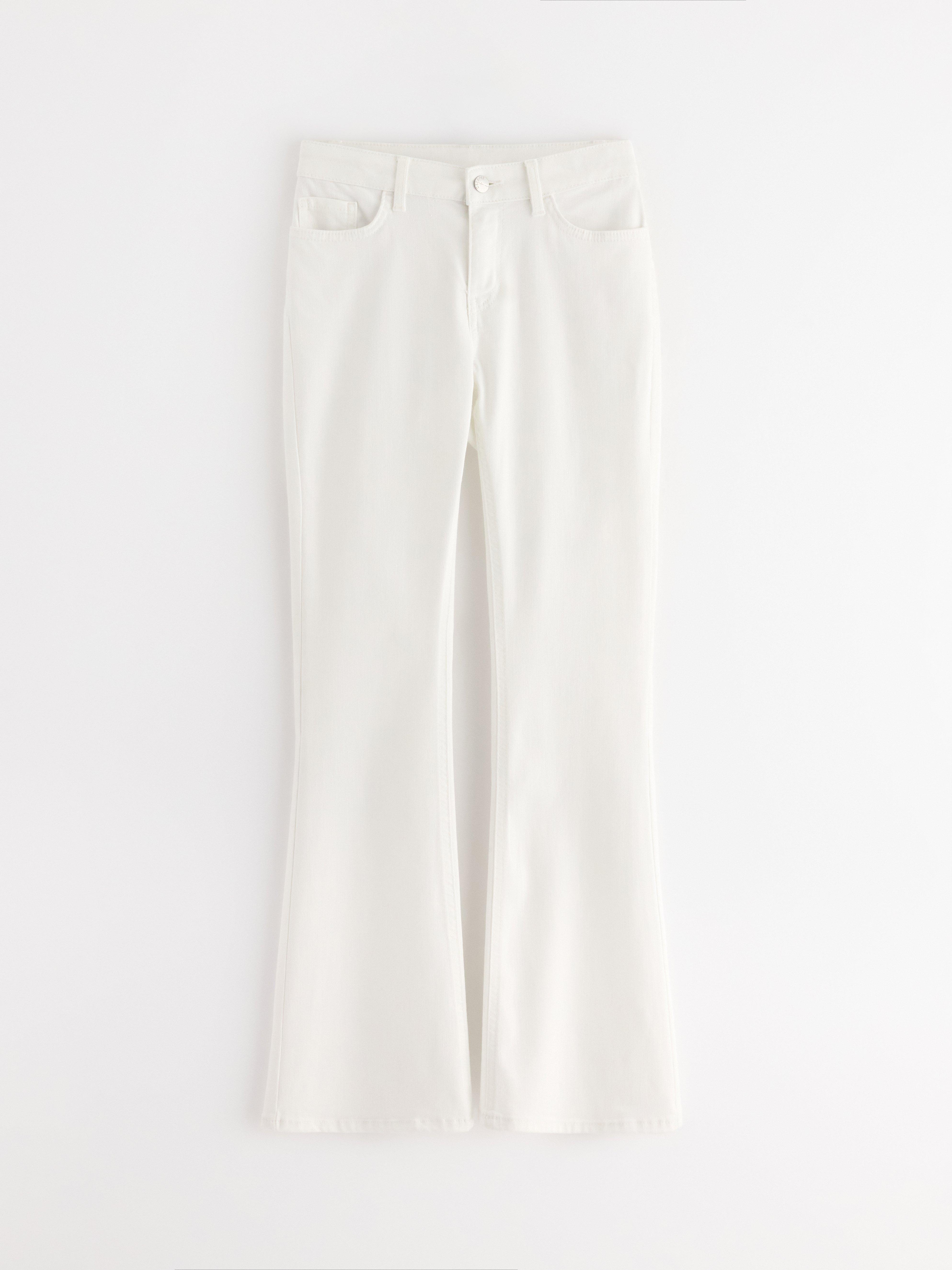 Pantalones vaqueros acampanados FREJA blancos