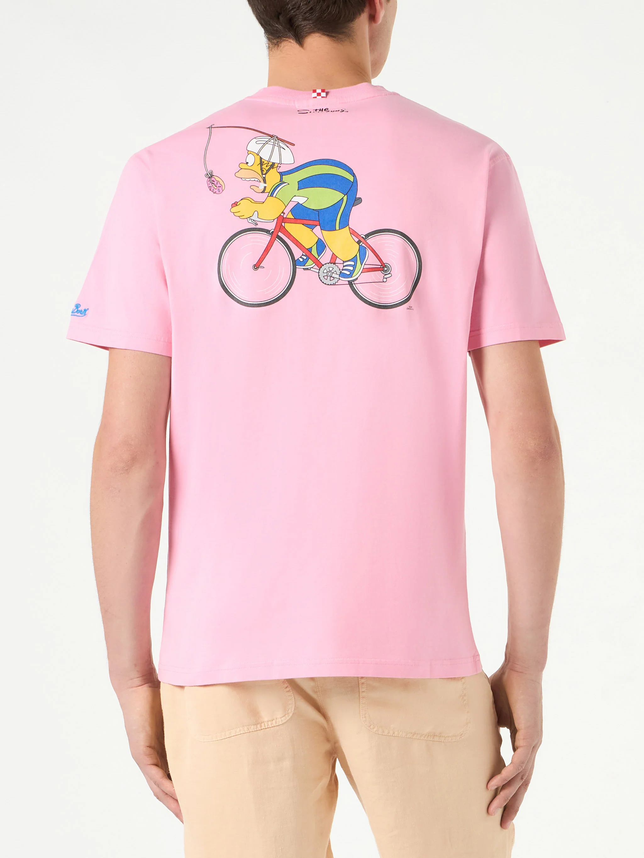 T-shirt da uomo in cotone con stampa ciclismo Homer Simpson | EDIZIONE