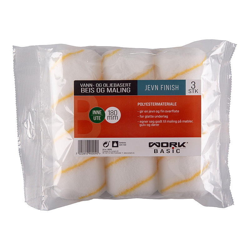 Rotolo base da lavoro, confezione da 3, 180 mm, poliestere, da lavoro