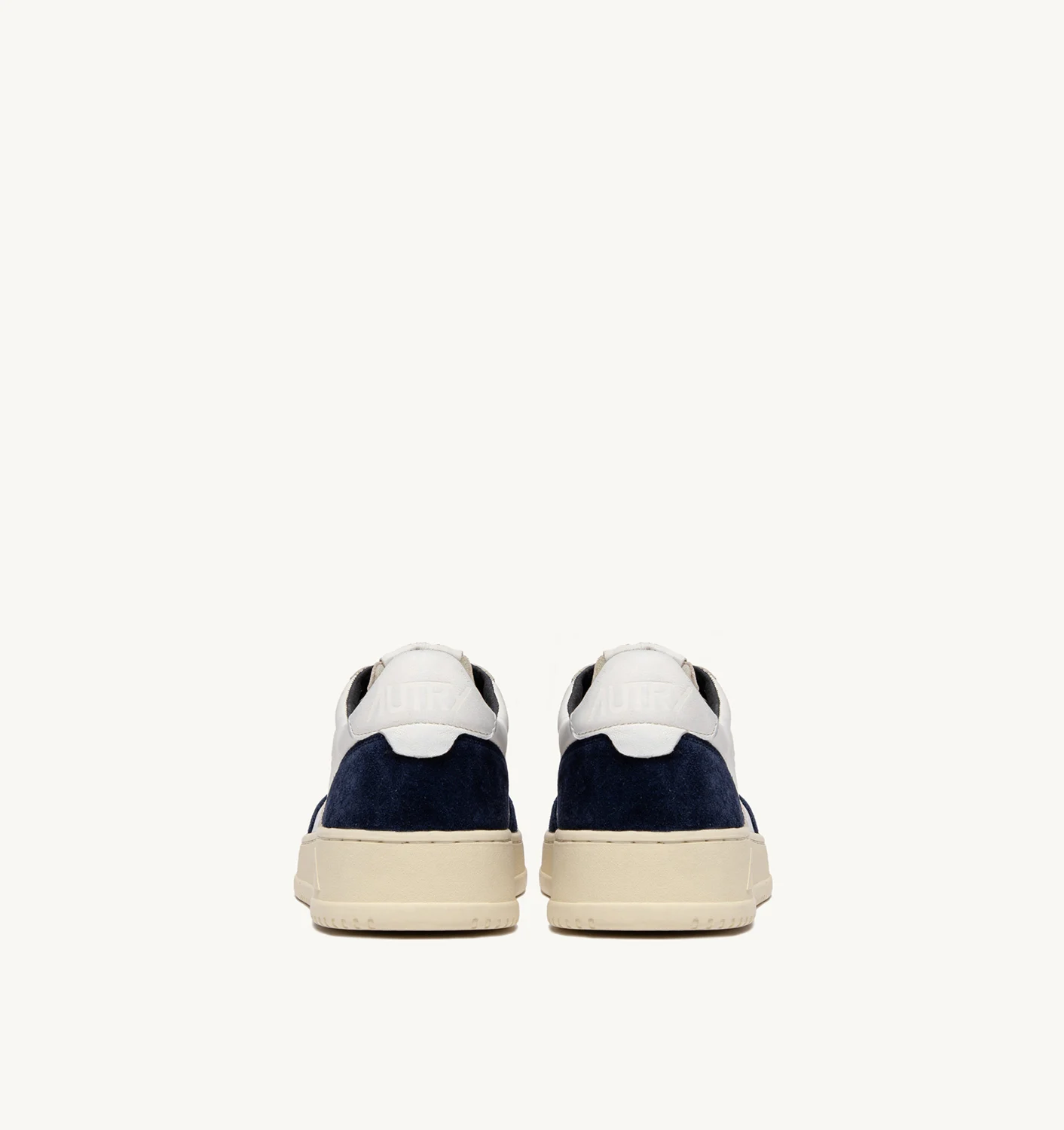 TENIȘI MEDALIST JOS DIN PIELE DE CAPRĂ ALBĂ ȘI PIELE ÎNTOARSĂ ALBĂ
