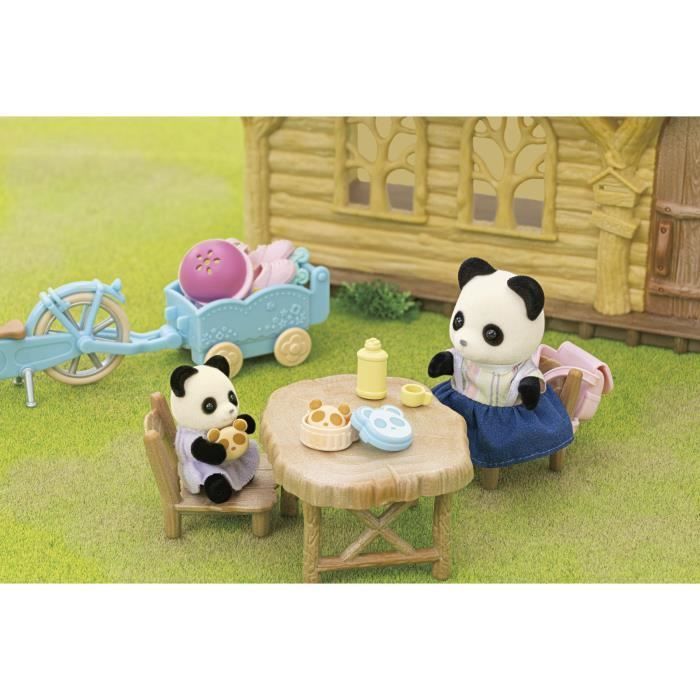 La fille panda, son vélo et sa remorque - SYLVANIAN FAMILIES - 5652 - Pour enfant à partir de 3 ans