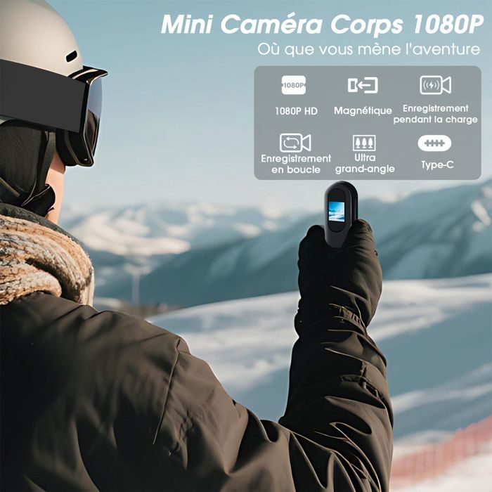 Cámara deportiva - AIMIUVEI - Cámara de acción de 120° - 32 GB/1080P HD/Visión nocturna/Accesorios multifuncionales para casco de motocicleta