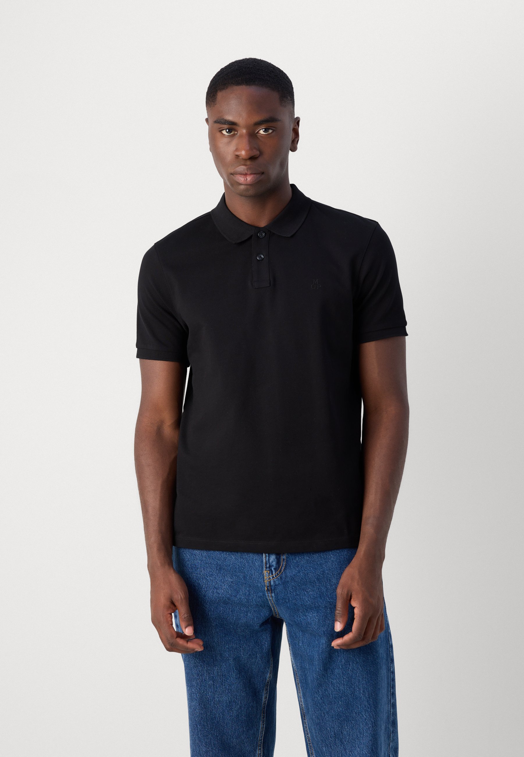 Marc O'Polo Poloshirt met korte mouwen - zwart