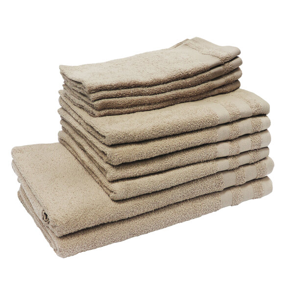 Handtuch Basic, 10er Set, beige