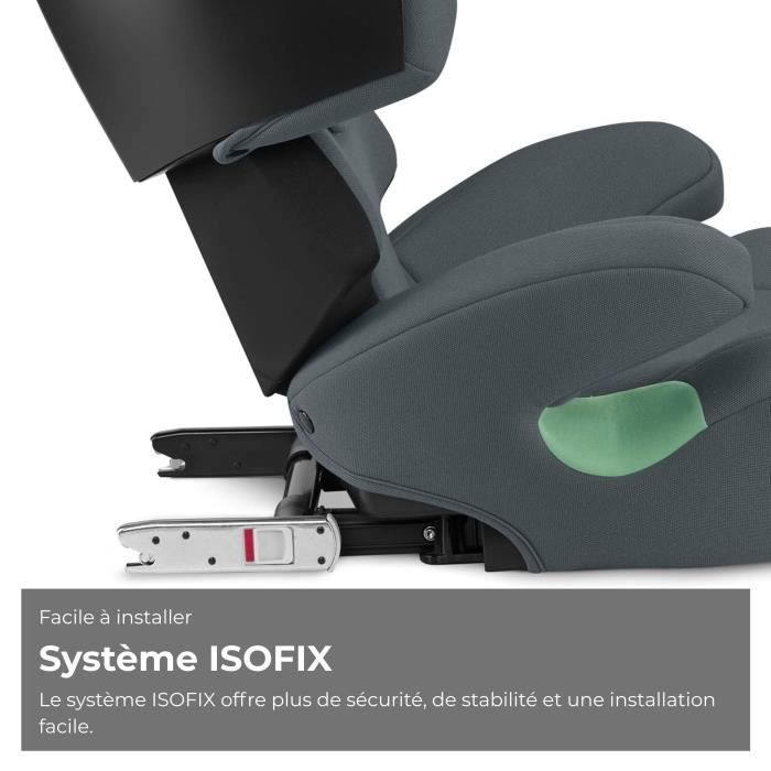 Silla de coche Cybex Solution X i-Fix para niños de 3 a 12 años, de 15 a 50 kg y de 100 a 150 cm de altura, color gris.
