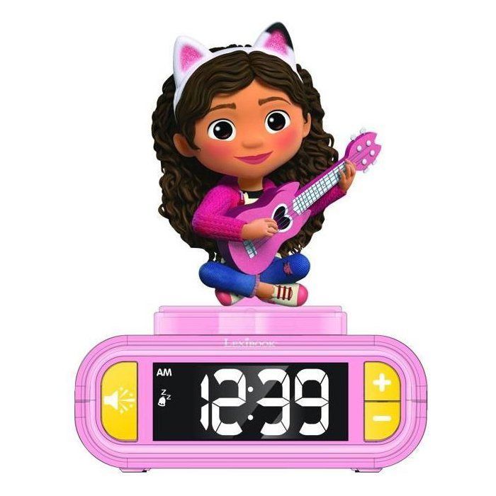 Digital alarm clock with Gabby and the Magic House nightlight and sound effects