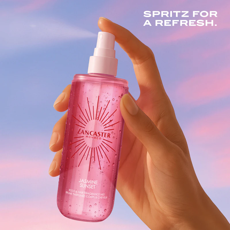 Lancaster Eau de Lancaster Hair & Body Mist parfémová mlha na obličej, tělo a vlasy s vůní Jasmínového západu slunce