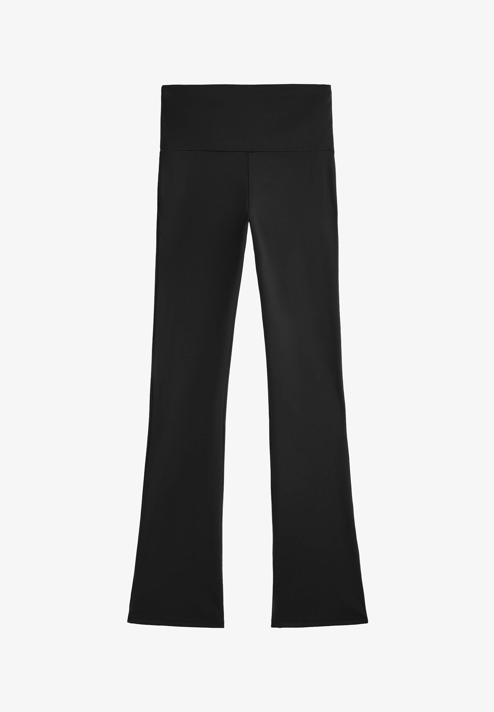 OYSHO HIGH-RISE COMFORT FLARE - Pantaloni neri
