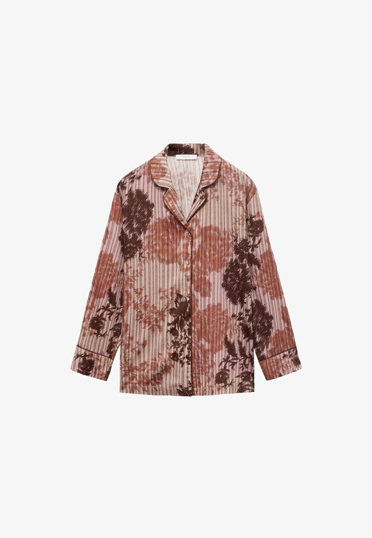 Mango MET VERVAAGDE VORM - Pyjamatop - bruin