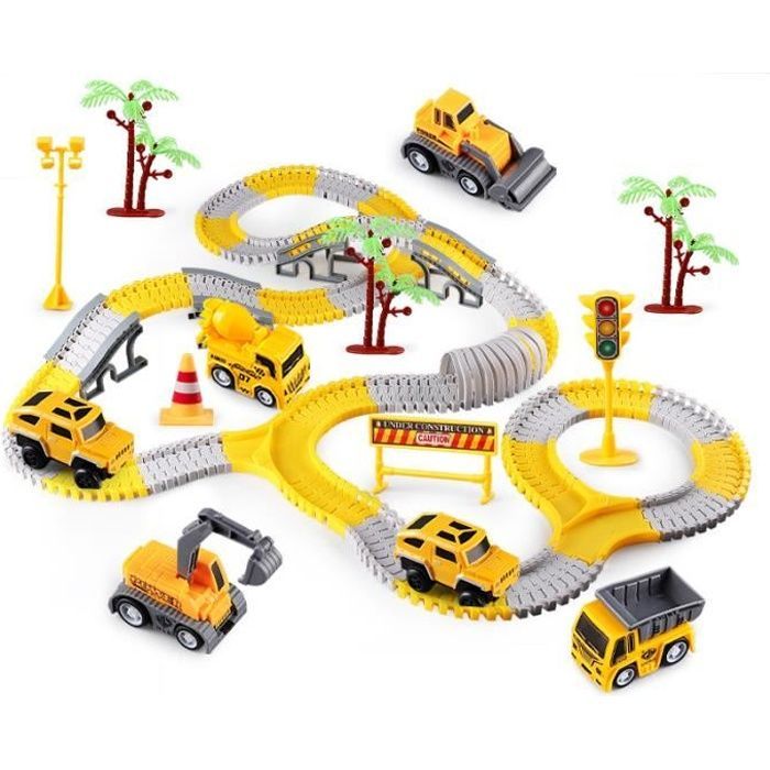 Circuit de Voiture - Modèle 234 - 6 Voitures - Flexible - Pour Enfants à Partir de 3 Ans