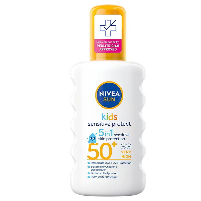 Nivea Nivea Sun SPF50 spray 200 ml per pelli sensibili e bambini