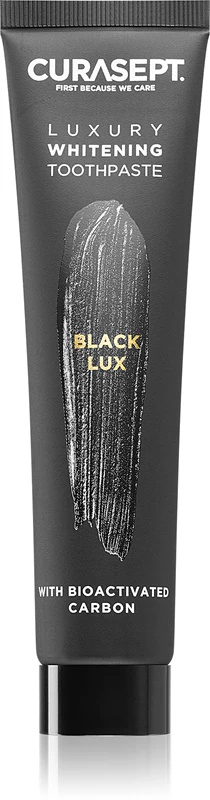 Curasept Black Lux črna belilna zobna pasta z belilnim učinkom