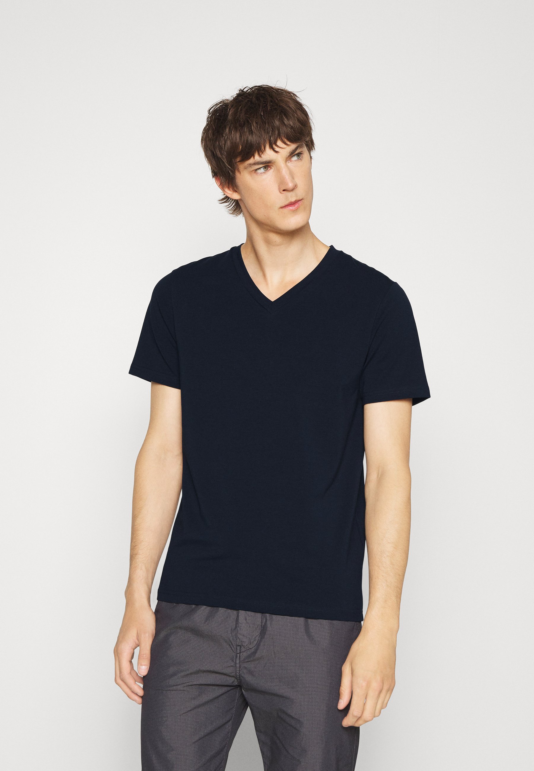 Filippa KV Neck TEE - Basic T-Shirt - Marineblau