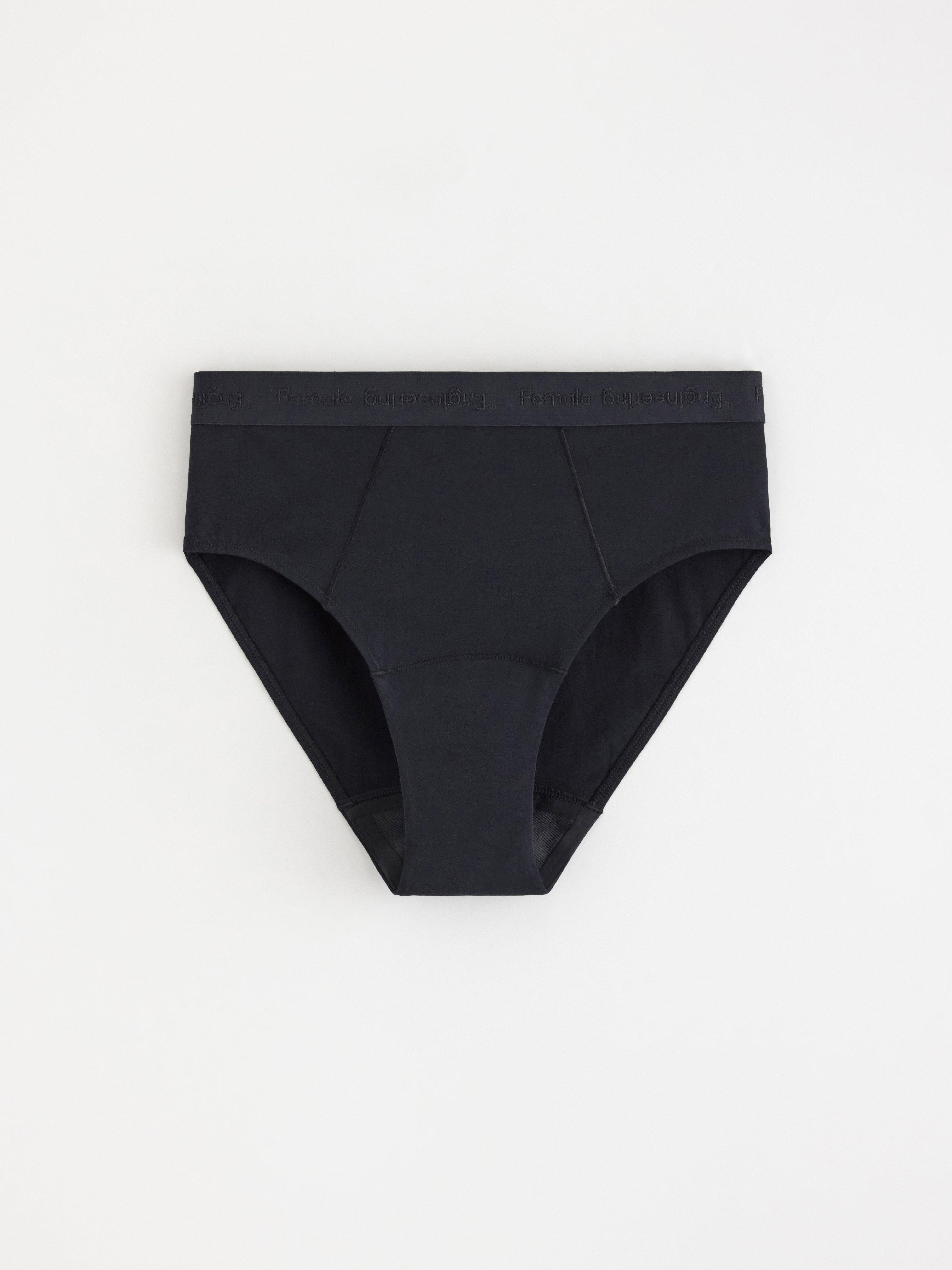 Menstruser - Høy absorberingsevne - Bikini med høy midje - Dame Engineering Black