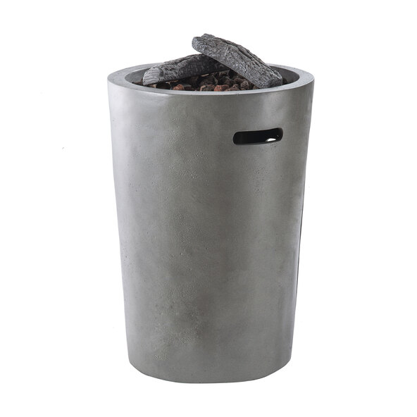 Gaskamin Compact Round, γκρίζο