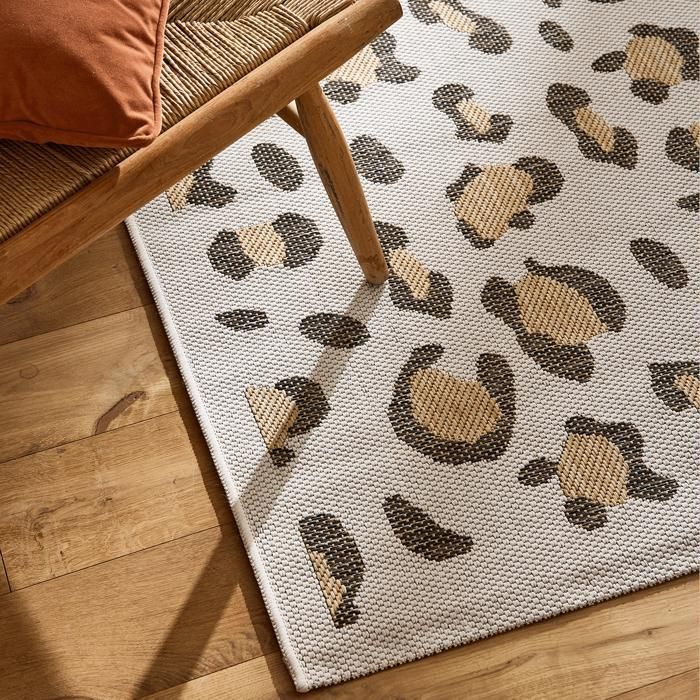Tapis d'extérieur - NAZAR RUGS - SAVANNA - Léopard - Crème - 120x160 cm