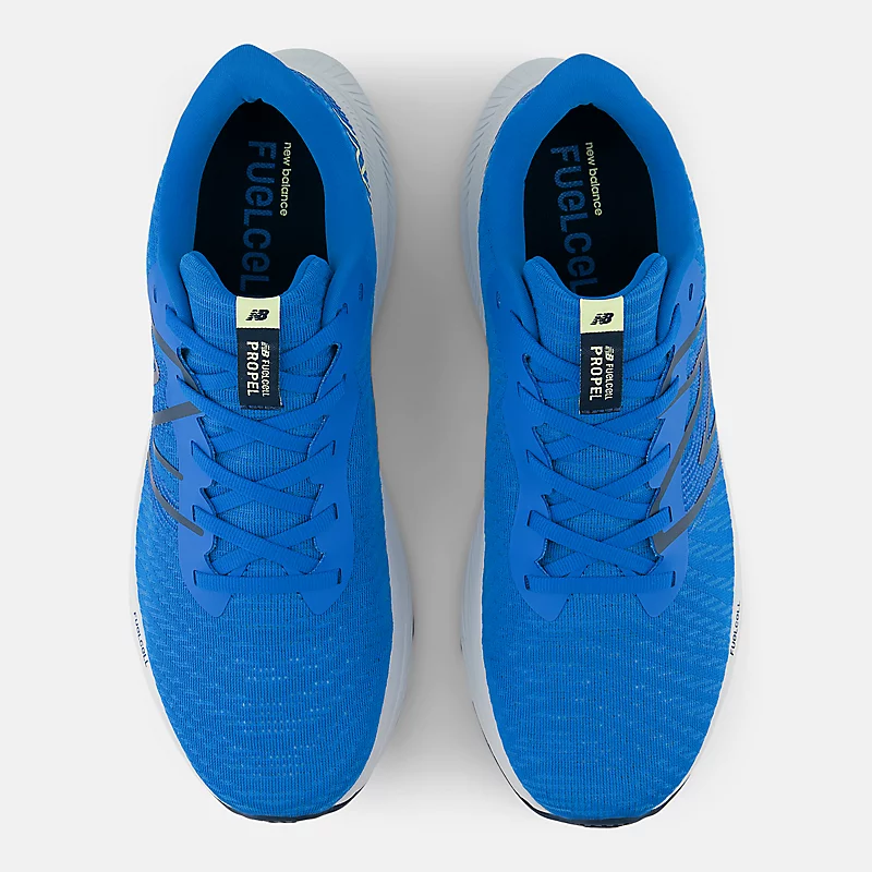 Męskie buty FuelCell Propel v4 – Blue Oasis z granatem i kwarcową szarością