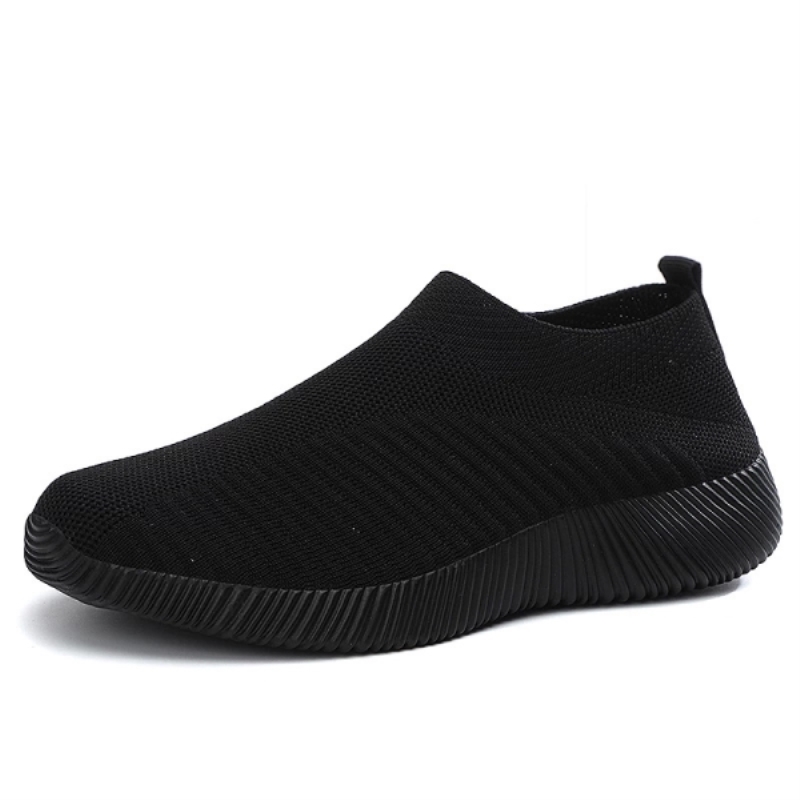 Damesko med vulkanisering Høy kvalitet Damesneakers Slip-on Flate sko Dame Loafers Plus Size 42 Gåsko Flate sko