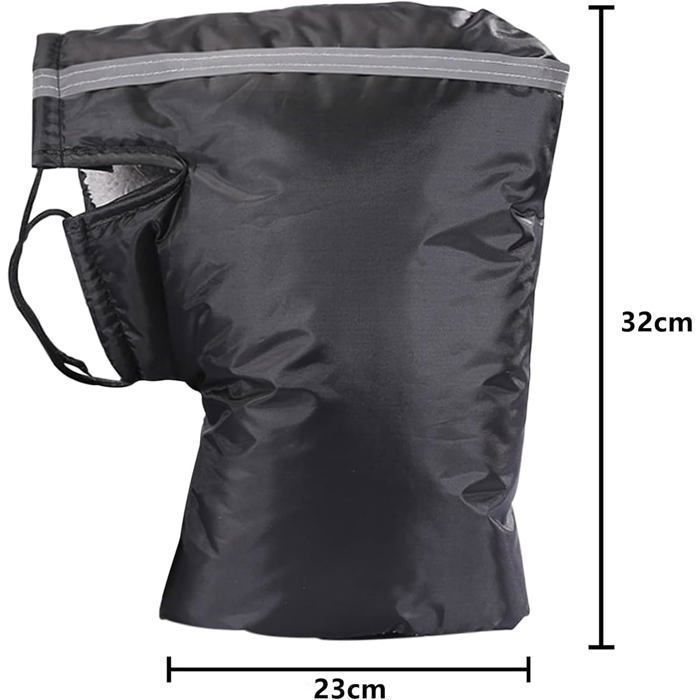Guanti protettivi universali invernali per manubrio moto - Guanti da moto - Impermeabili, antivento, caldi, protezione per le mani, neri