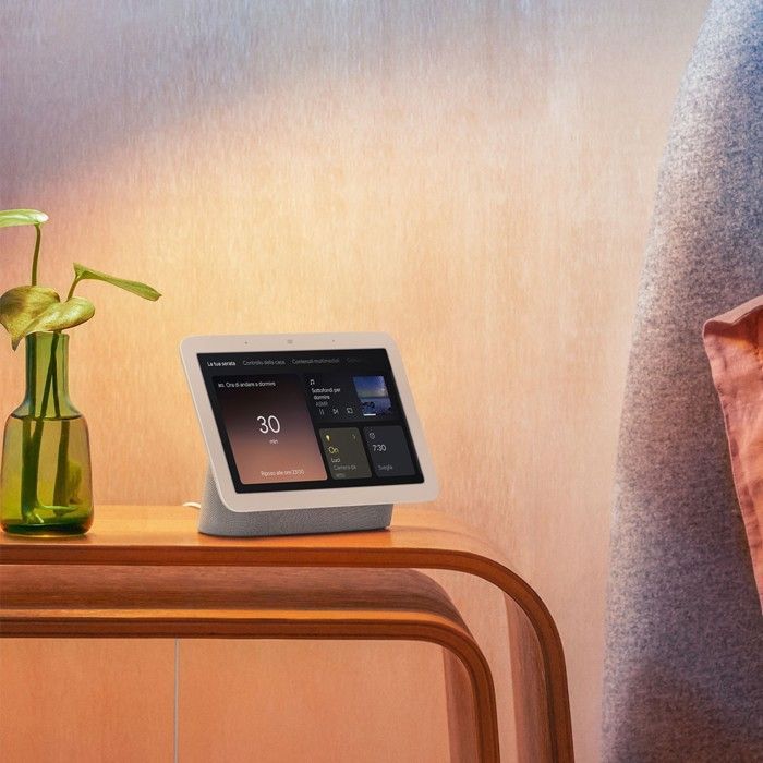 Spraakassistent - GOOGLE - Nest Hub 2e generatie - Touchscreen - Krijtkleur - Elegant ontwerp