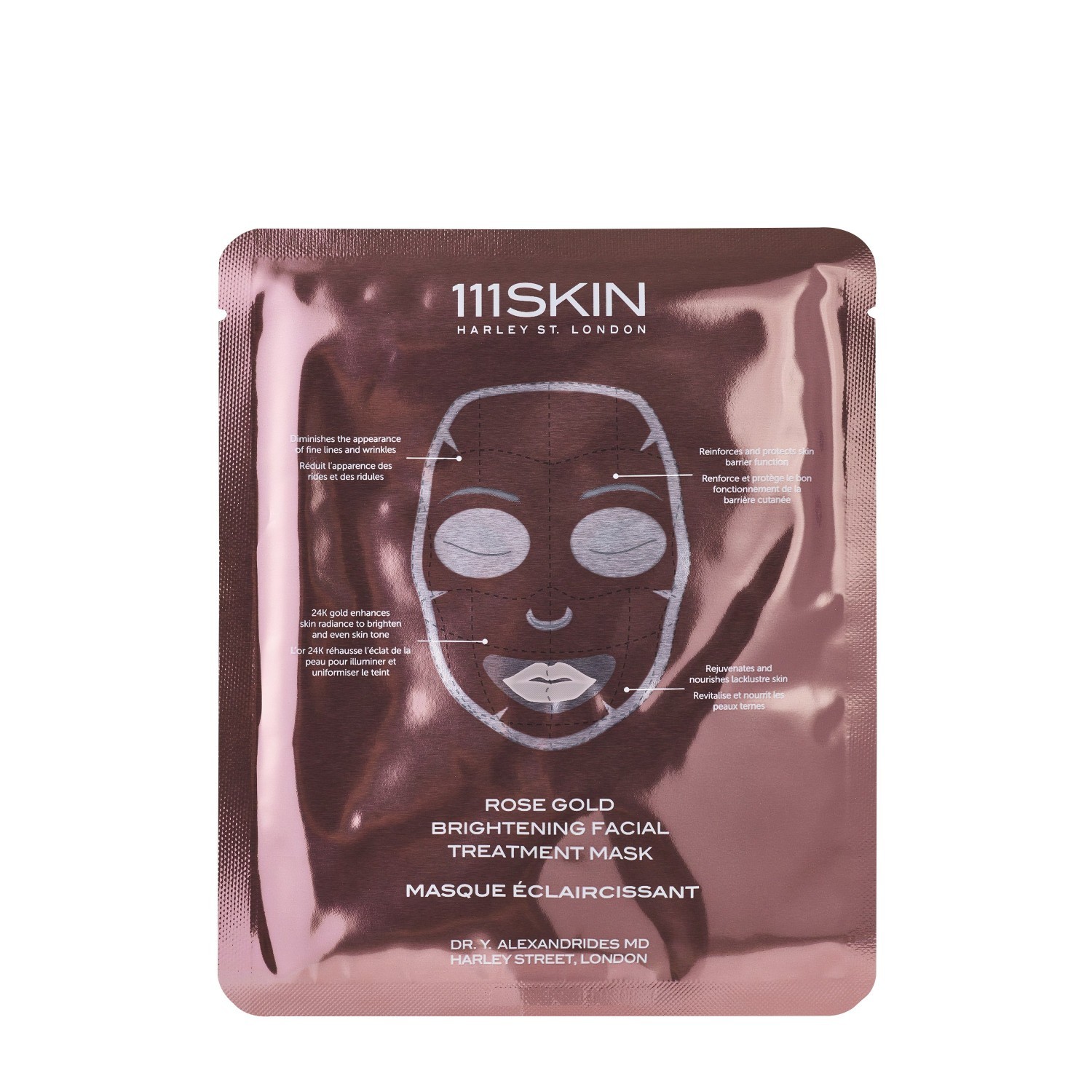 111Skin Pleťová maska Rose Gold Rozjasňujúca pleťová maska Box - 150 ml