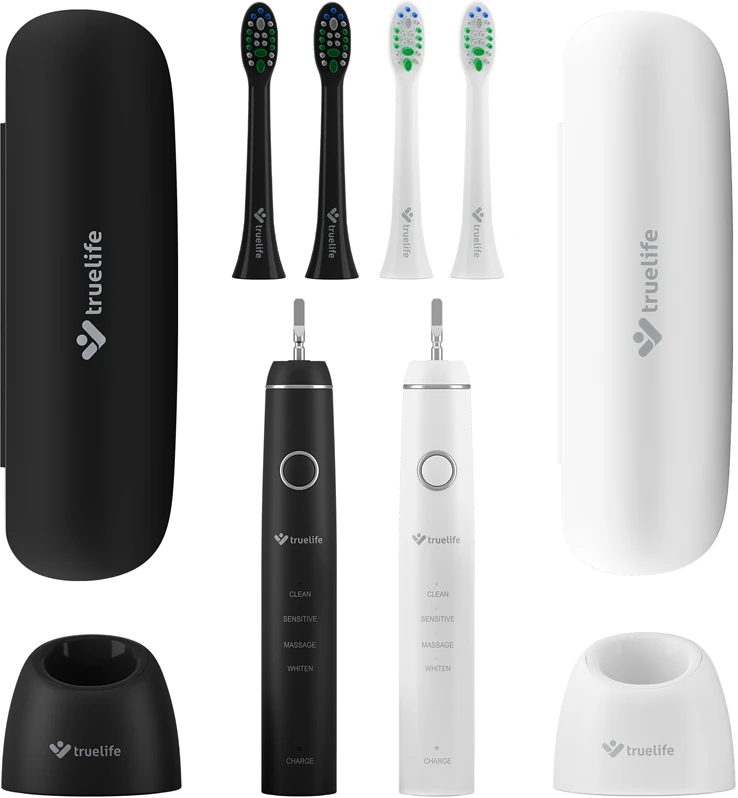 TrueLife SonicBrush Compact Duo elektrische Schallzahnbürste, 2 Bürstenköpfe