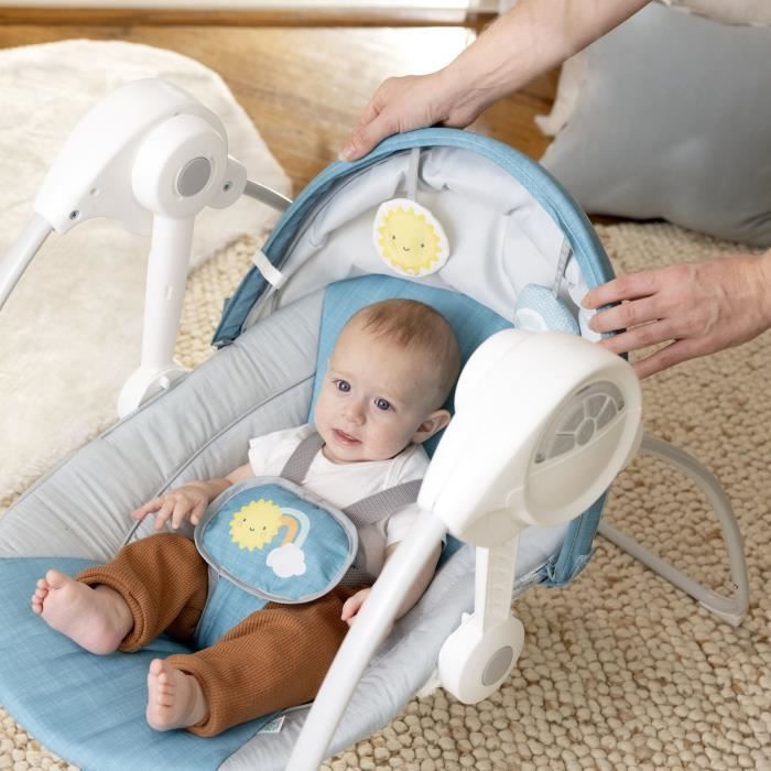 INGENUITY Sun Valley elektrische babywipper/schommelstoel, 2 speeltjes, verstelbare zitting - Babycadeau