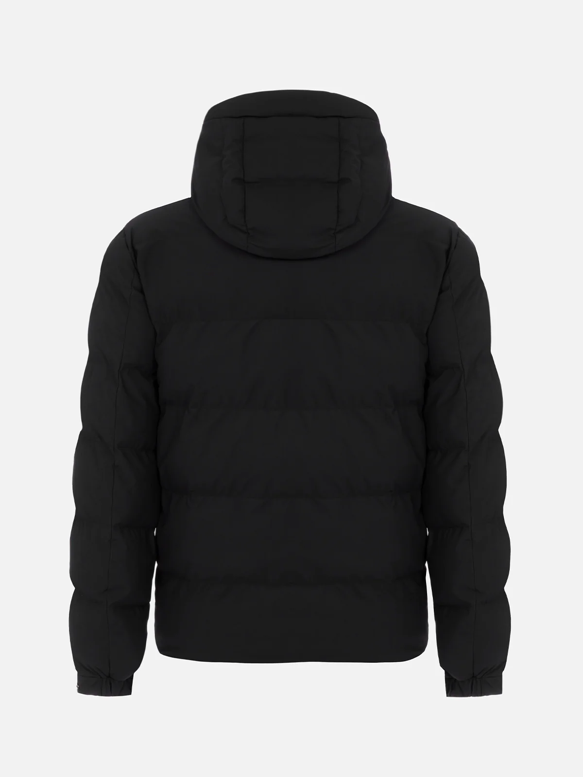 Chaqueta de plumas negra con capucha para hombre de Maier