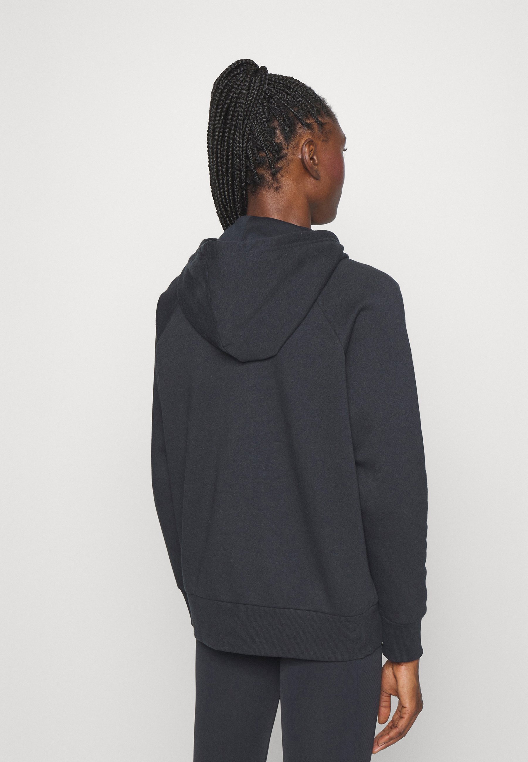 Sweat-shirt zippé Under Armour RIVAL FLEECE - noir/blanc