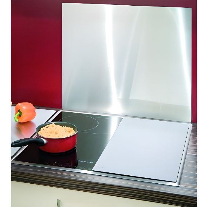 Paraschizzi da cucina WENKO in acciaio inox, paraschizzi per cappa aspirante in acciaio inox, acciaio inox, 56x47 cm, opaco