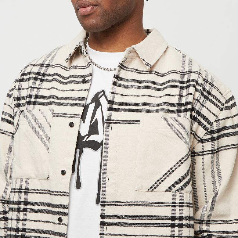 Camisa Summit xadrez longa e oversized