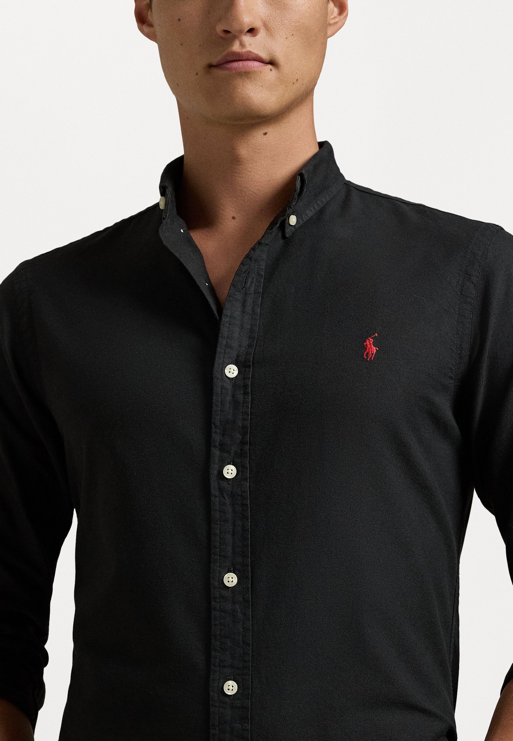 Polo Ralph Lauren LONG SLEEVE SPORT SHIRT - Skjorte - blackPolo Ralph Lauren