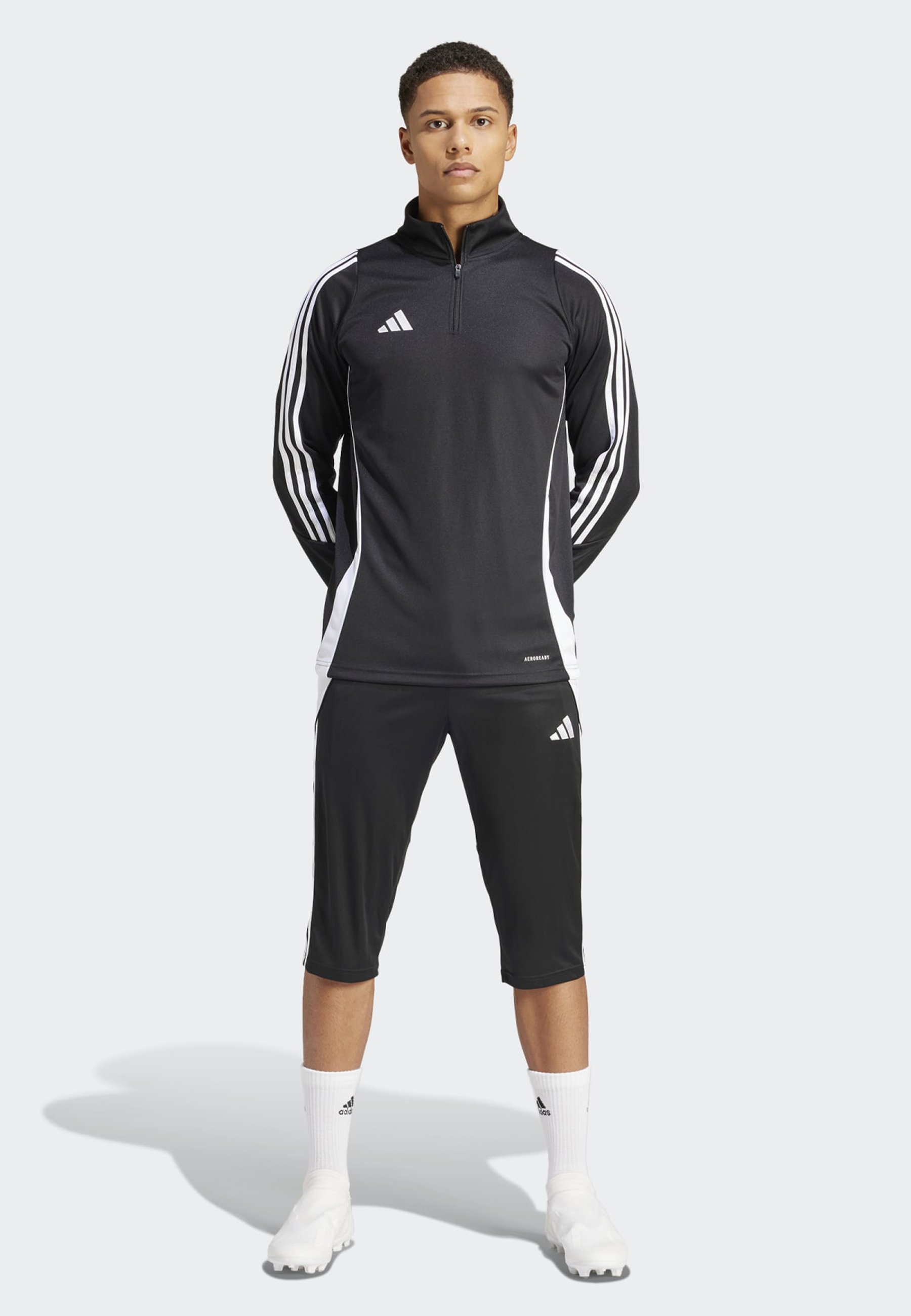 adidas Performance TIRO24 3/4 - 3/4 sportbroek - zwart/wit