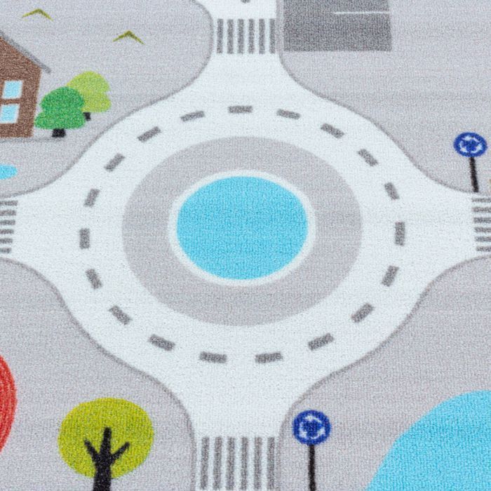 Carpetsale24 Tapis enfant tapis de jeu color gris 140x200 cm tapis chambre enfant tapis chambre bébé