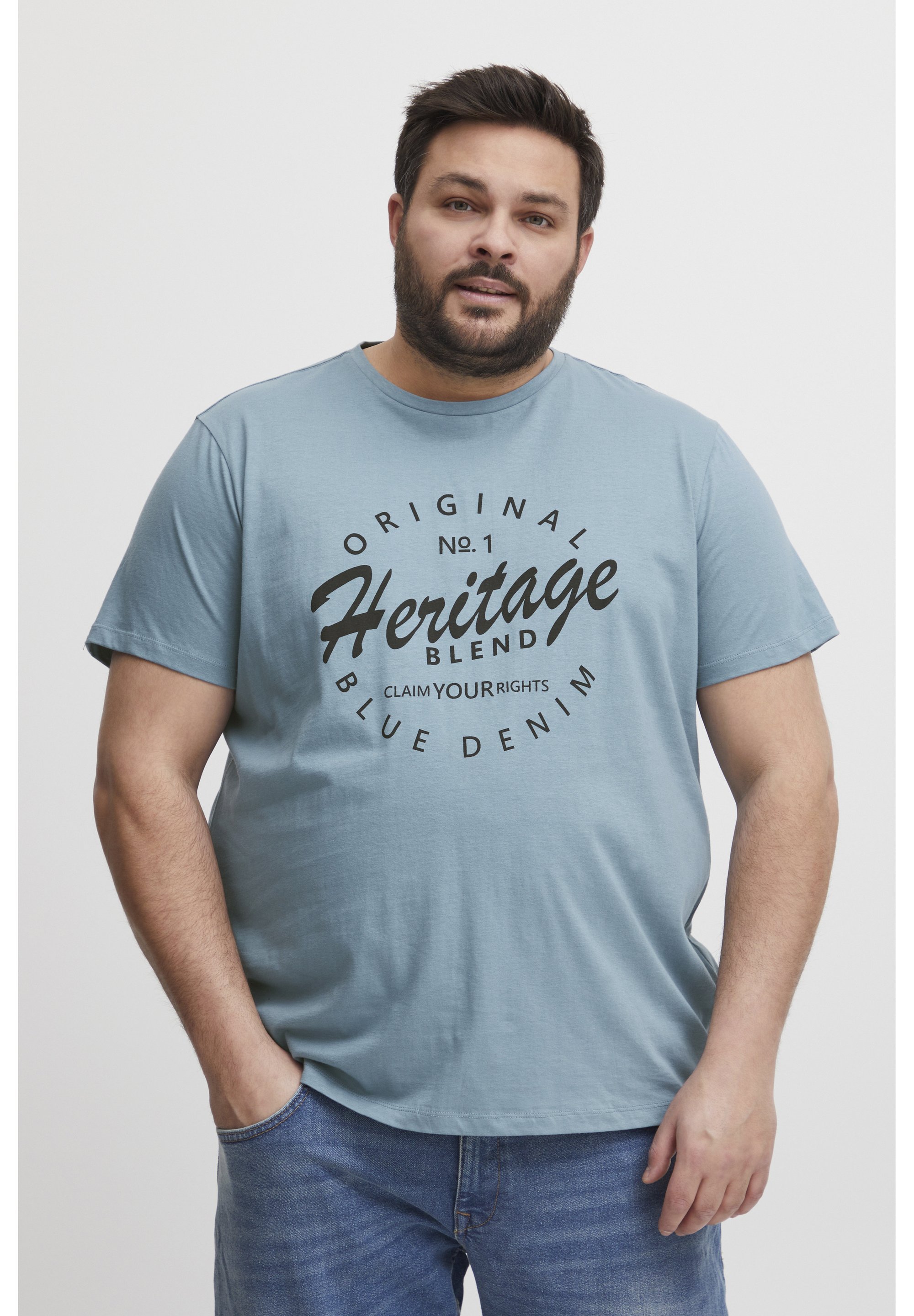 Blend BHBABRAHAM - T-shirt met print - blauwsteen