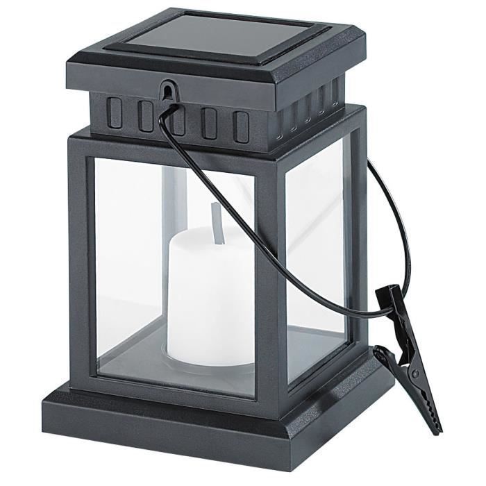 Linterna - LUNARTEC - Diseño asiático - Solar - LED - Impermeable para exteriores
