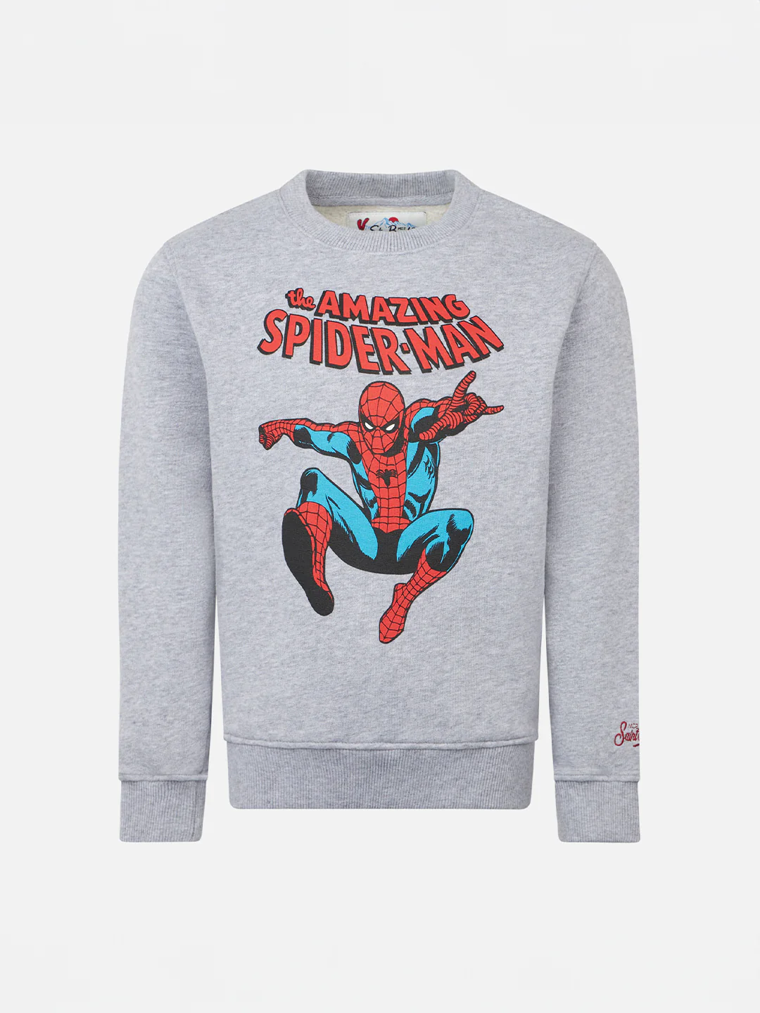Felpa da bambino girocollo grigia con stampa Spiderman | EDIZIONE SPEC