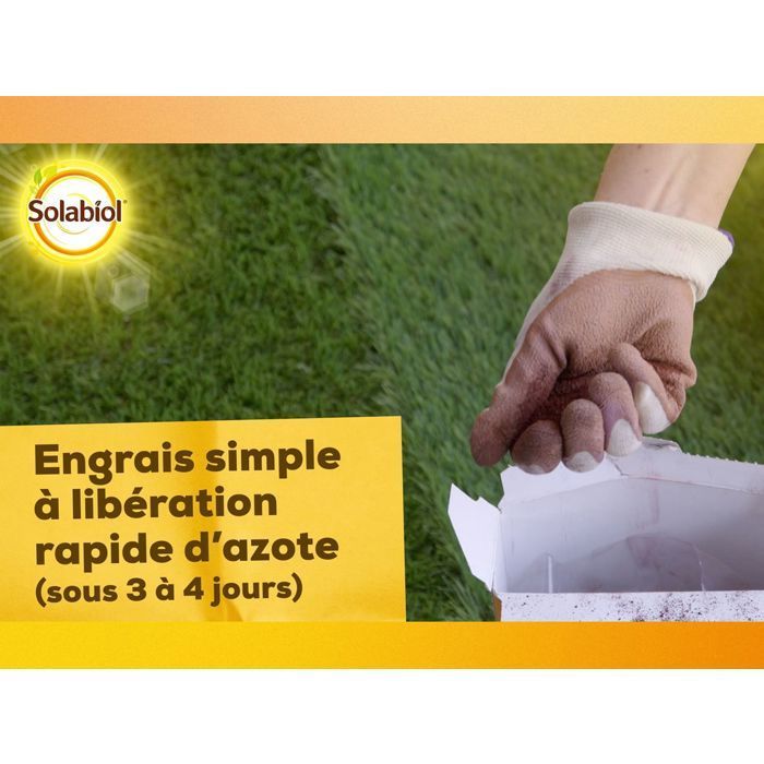 SOLABIOL Engrais sang déséché - 1,5kg - Jusqu'à 30m² - Action coup de fouet - 100% sang désséché - Effet reverdissant