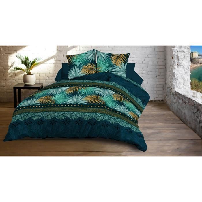 Jules' Linens - Funda nórdica Paraiso 220x240 cm microfibra + 2 fundas de almohada 63x63 cm
