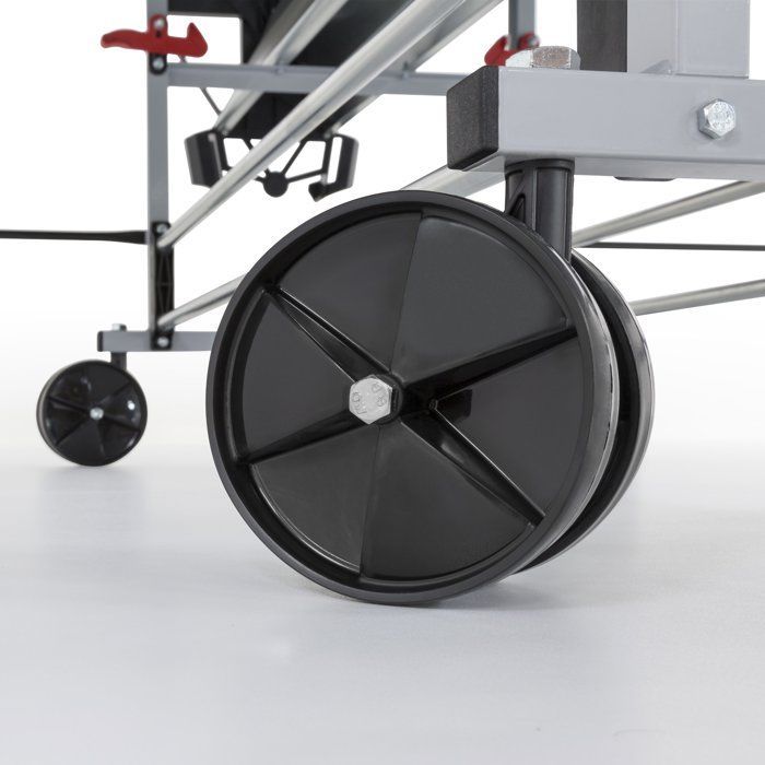 Table tennis table - SPONETA - S3-47 e - Folding - Outdoor use - Half-height lift-up playing surface - Grey and blue