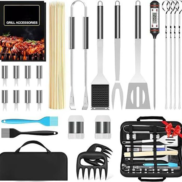 Barbecue Kit, Barbecue Utensils, Barbecue Accessories, 75-Piece Stainless Steel Barbecue Accessories with Shells