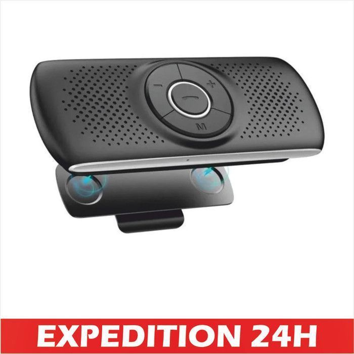 Kit Mains Libres - ZISONIX - Bluetooth 5.0 - Noir - Reconnexion Automatique - Compatible iOS/Android