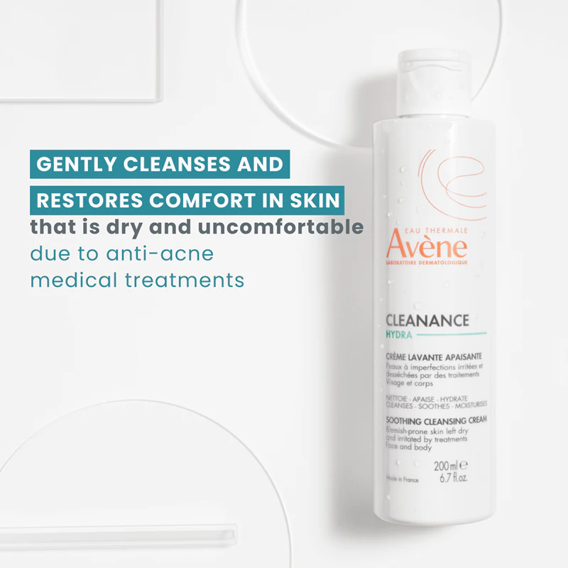 Avène Cleanance Hydra Creme de Limpeza Suavizante para pele seca e irritada por tratamentos de acne