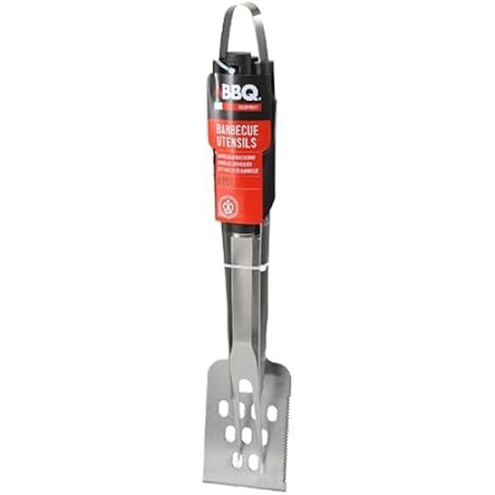 Ustensiles de barbecue - Ensemble 3 pièces - Acier inoxydable - Plastique résistant - Noir