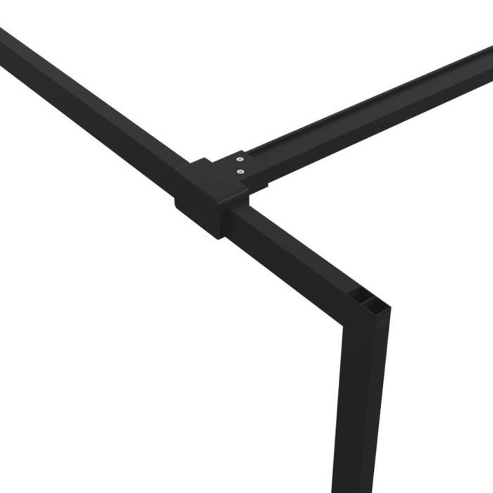 vidaXL Shower Screen, Partition, Shower Enclosure, Bathroom Interior, Splash Resistant, Black, 115x195 cm, 152148