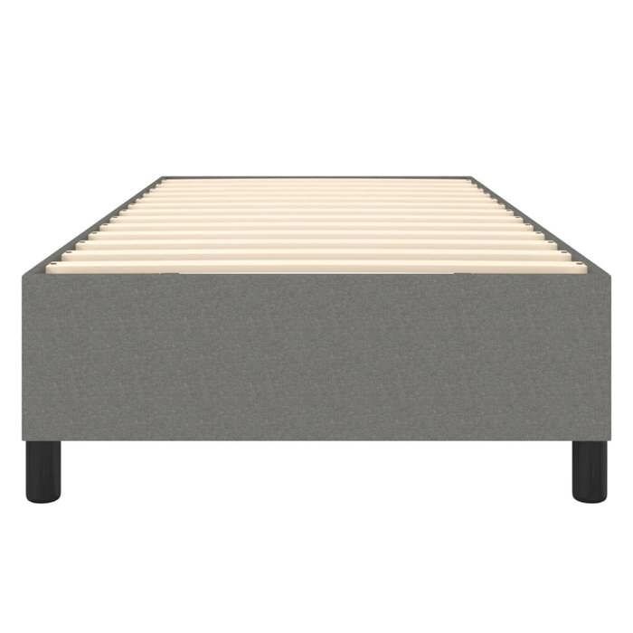 Estrado de ripas com pés, estrutura de cama de 90x190 cm, tecido cinza escuro TDL0207104