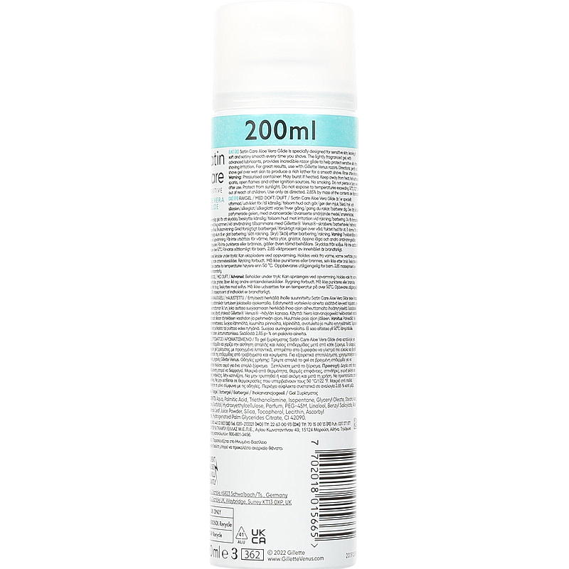 Gillette Gillette Satin Care 200 ml, pelle sensibile